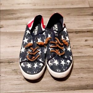 American flag Sperry Topsider